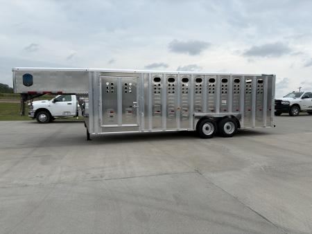 New 2027 Merritt 8x24 Cattle Baron Livestock Trailer Stock / Stock Combo Trailer