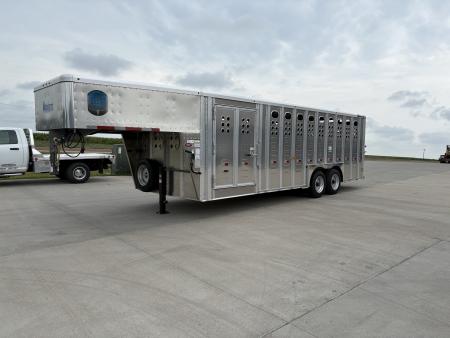 New 2027 Merritt 8x24 Cattle Baron Livestock Trailer Stock / Stock Combo Trailer