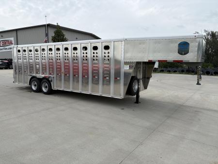 New 2027 Merritt 8x24 Cattle Baron Livestock Trailer Stock / Stock Combo Trailer