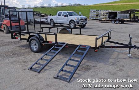 New 2027 Quality 7x14 PRO Heavy Single Axle Utility Trailer w/ Brakes & ATV Side Ramps