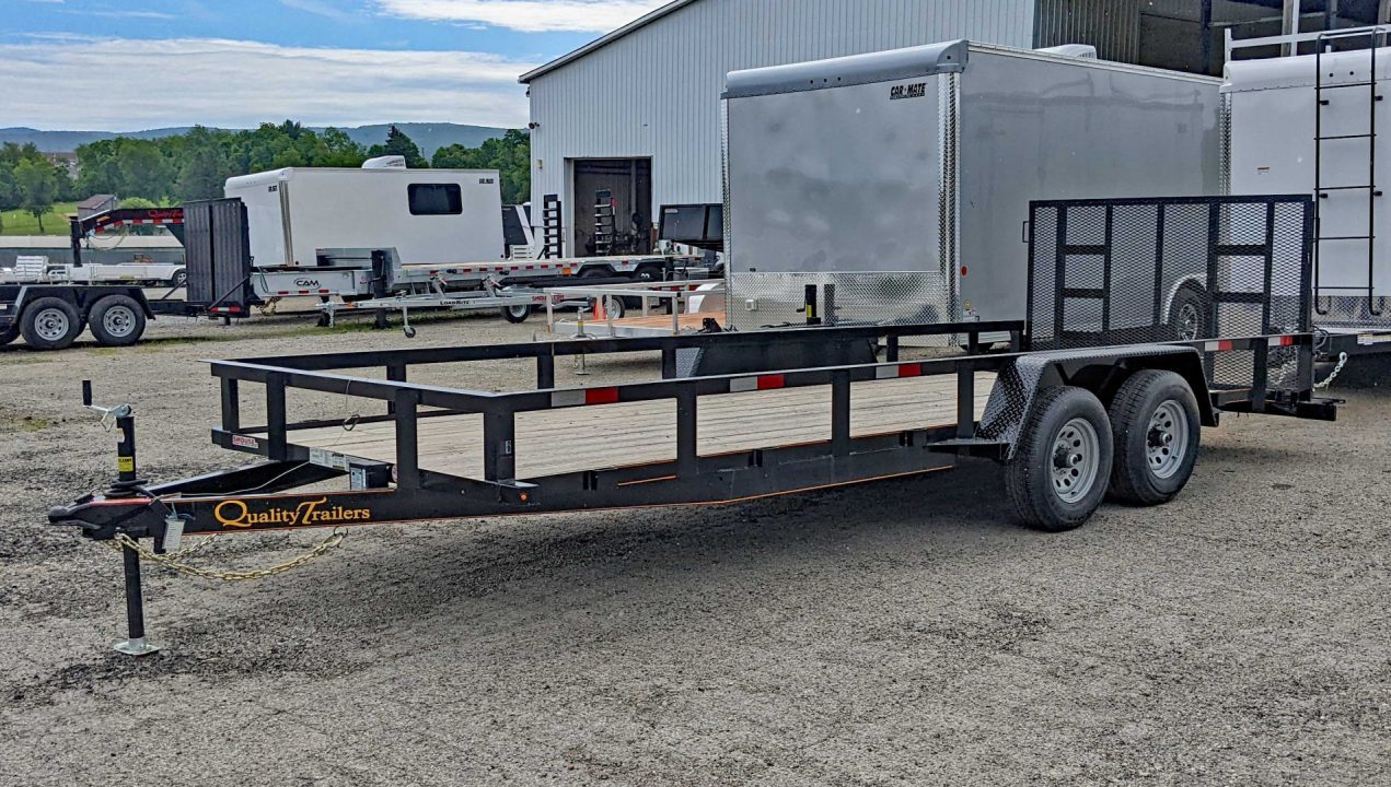 New 2027 Quality 7x18 General Duty Utility Trailer - 2' Dove
