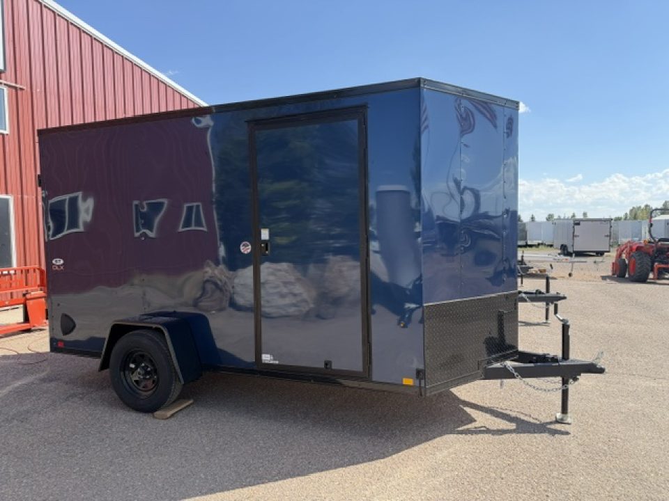 New 2027 Look Trailers 6X12 ST DLX V-NOSE Cargo / Enclosed Trailer- Indigo Blue