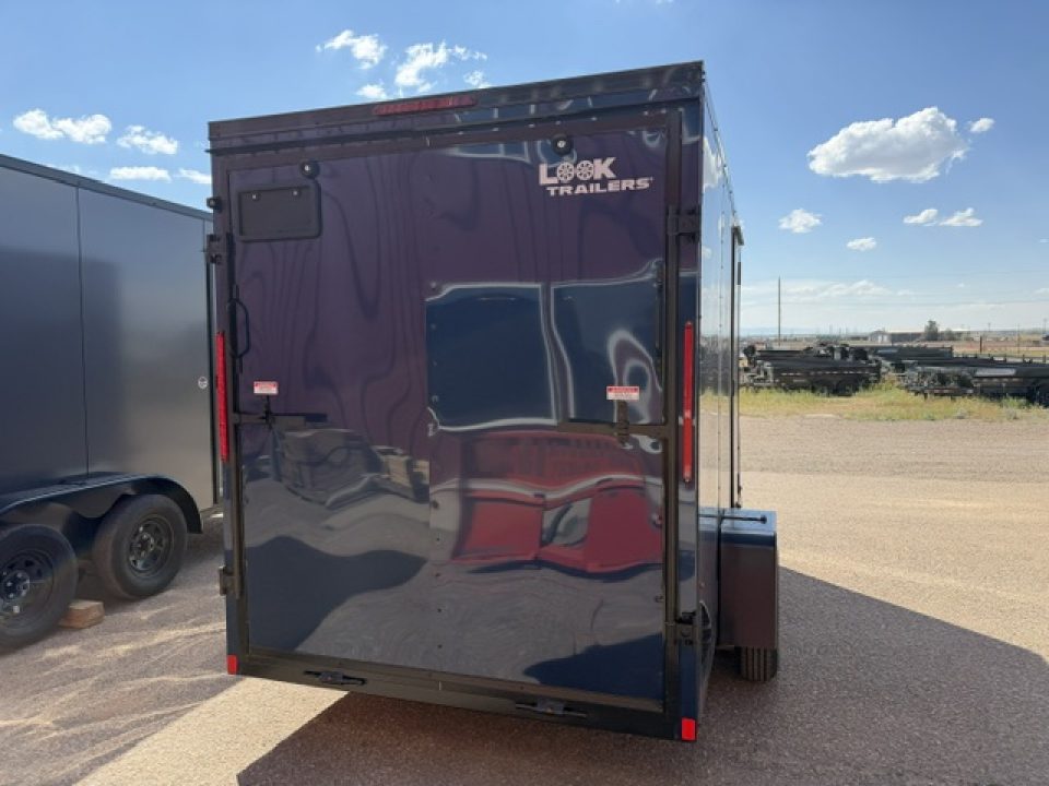 New 2027 Look Trailers 6X12 ST DLX V-NOSE Cargo / Enclosed Trailer- Indigo Blue