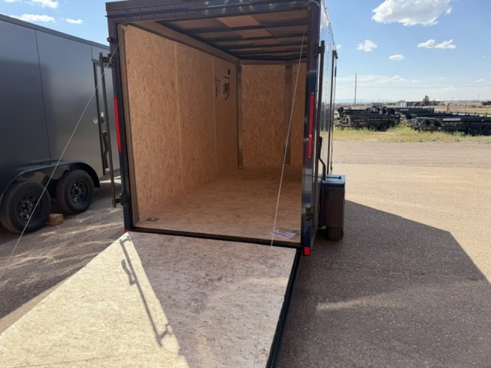 New 2027 Look Trailers 6X12 ST DLX V-NOSE Cargo / Enclosed Trailer- Indigo Blue