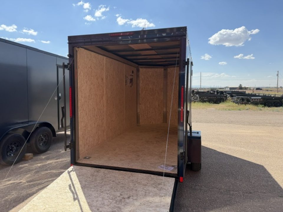 New 2027 Look Trailers 6X12 ST DLX V-NOSE Cargo / Enclosed Trailer- Indigo Blue