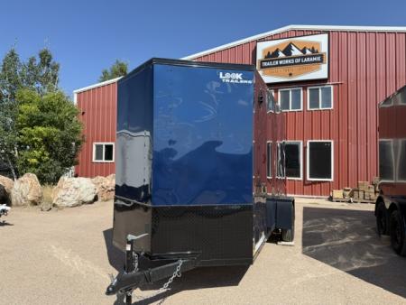 New 2027 Look Trailers 6X12 ST DLX V-NOSE Cargo / Enclosed Trailer- Indigo Blue