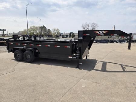 New 2027 H&H Trailers 83x16 Industrial Gooseneck 16K Dump Trailer