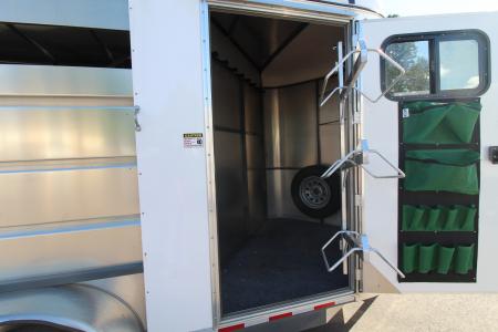 Used 2024 Maverick 2 Horse Trailer - Swing out Saddle Rack - Padded Air-flow Divider