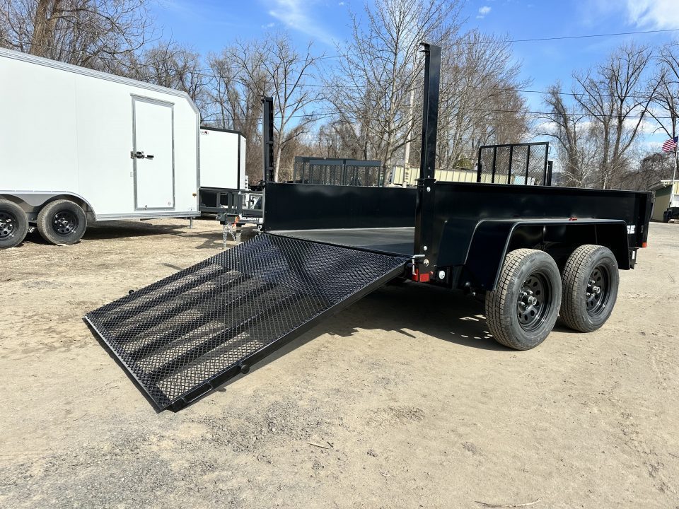 New 2027 BWISE DTR 5x10 Dual axle Dump Trailer Landscape gate