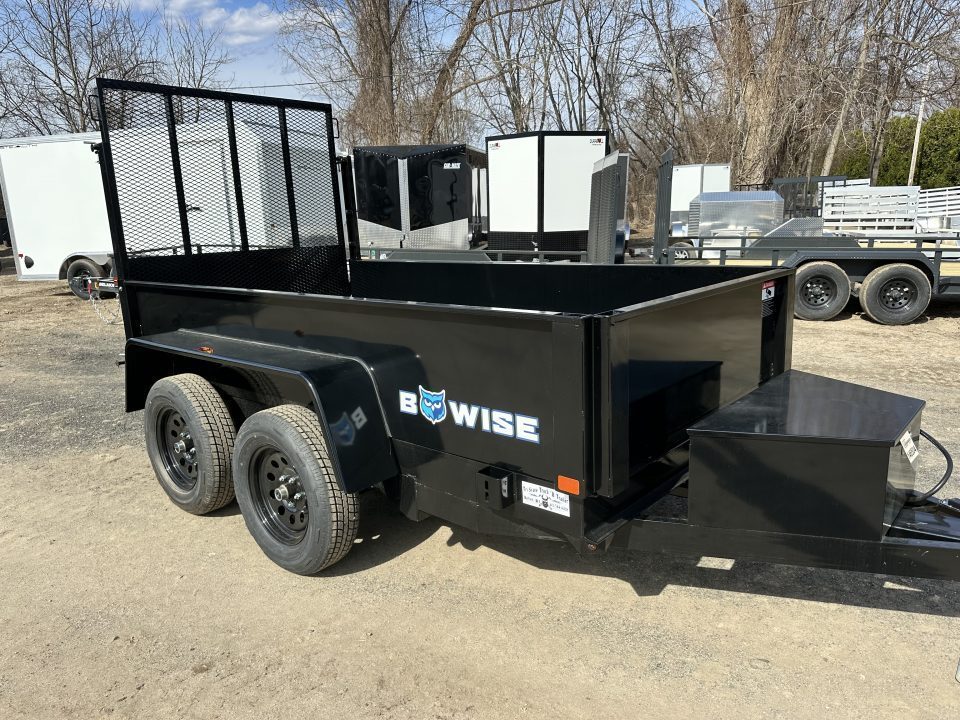 New 2027 BWISE DTR 5x10 Dual axle Dump Trailer Landscape gate