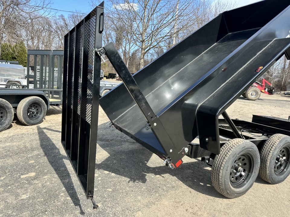 New 2027 BWISE DTR 5x10 Dual axle Dump Trailer Landscape gate