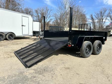 New 2027 BWISE DTR 5x10 Dual axle Dump Trailer Landscape gate