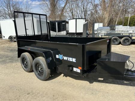New 2027 BWISE DTR 5x10 Dual axle Dump Trailer Landscape gate