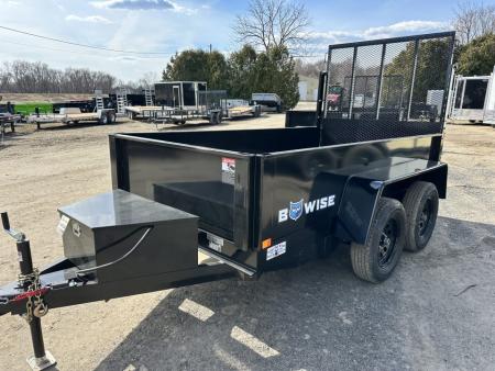 New 2027 BWISE DTR 5x10 Dual axle Dump Trailer Landscape gate