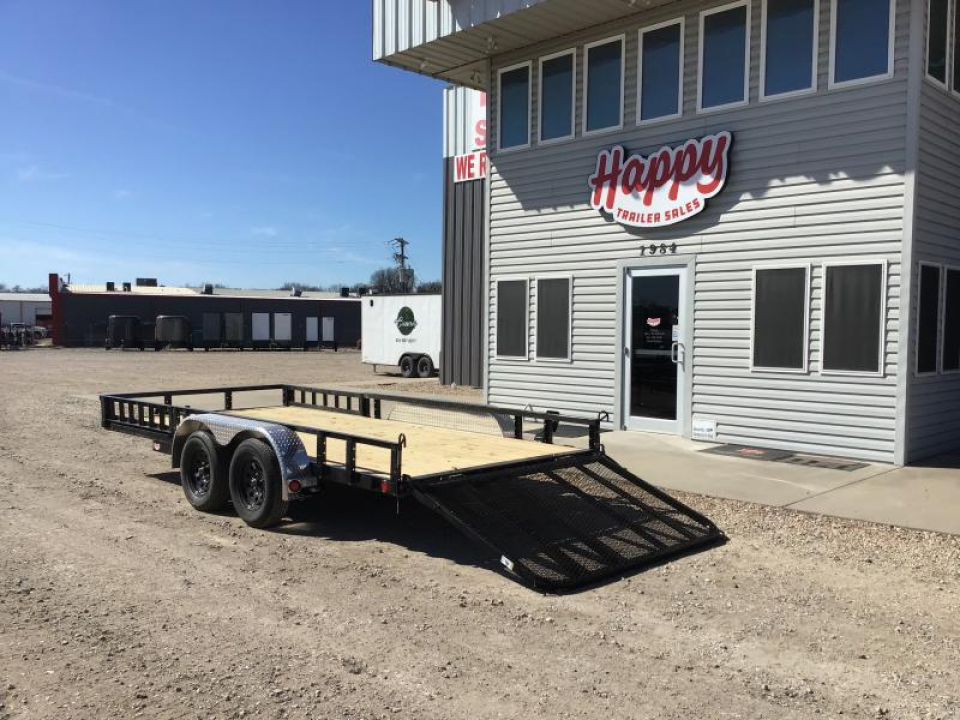 New 2027 PJ 83"x16' Tandem Axle Utility Trailer - UL