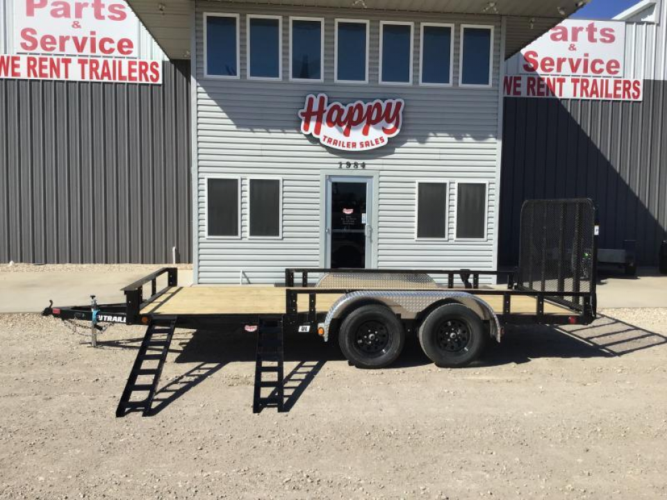 New 2027 PJ 83"x16' Tandem Axle Utility Trailer - UL