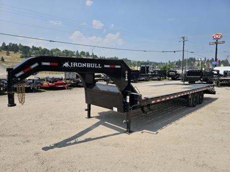 New 2026 Iron Bull 25' 14k Gooseneck Deckover Equipment Trailer