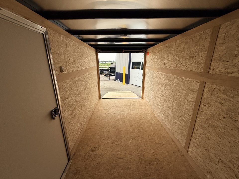 New 2026 Cross White 6'x12' 3k Alpha Flat Top V-Nose Enclosed Cargo Trailer