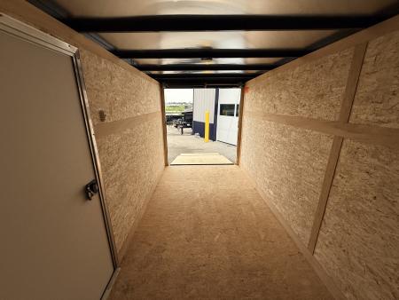 New 2026 Cross White 6'x12' 3k Alpha Flat Top V-Nose Enclosed Cargo Trailer