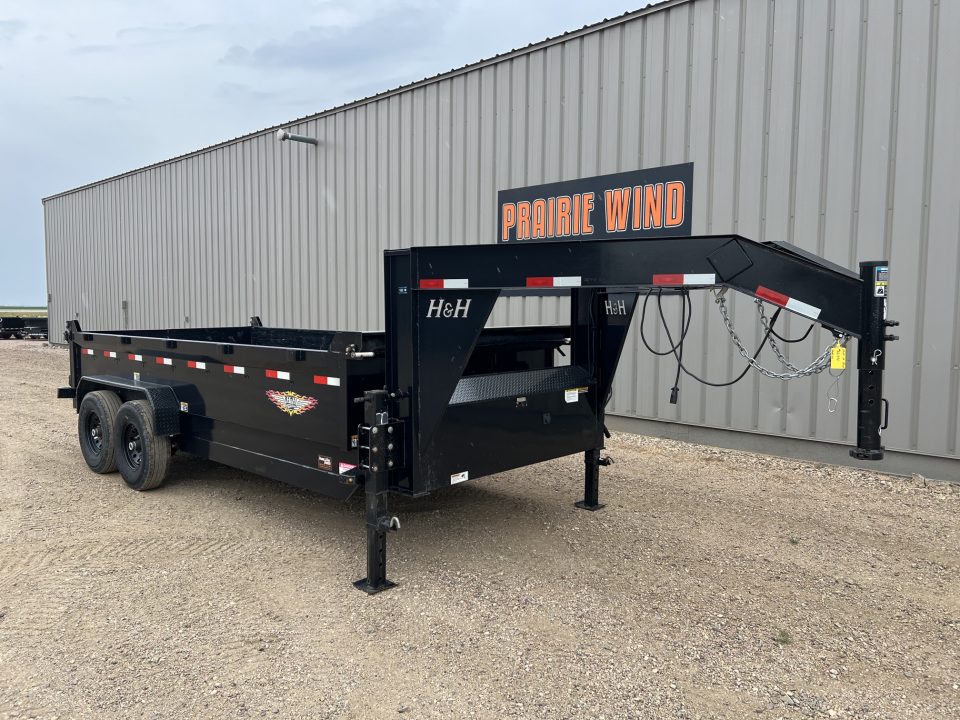 New 2022 H&H Trailers 16' Gooseneck Dump Trailer