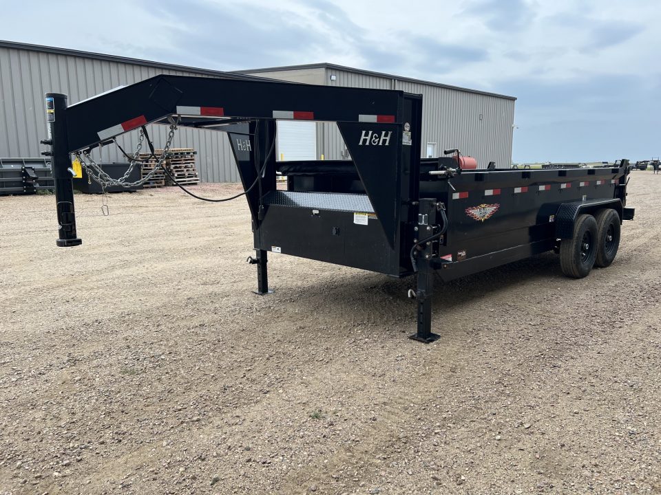 New 2022 H&H Trailers 16' Gooseneck Dump Trailer