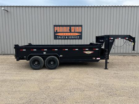 New 2022 H&H Trailers 16' Gooseneck Dump Trailer