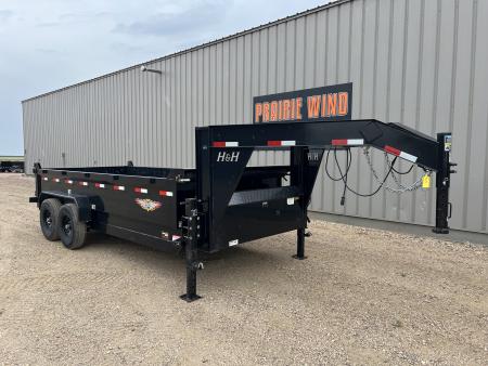 New 2022 H&H Trailers 16' Gooseneck Dump Trailer