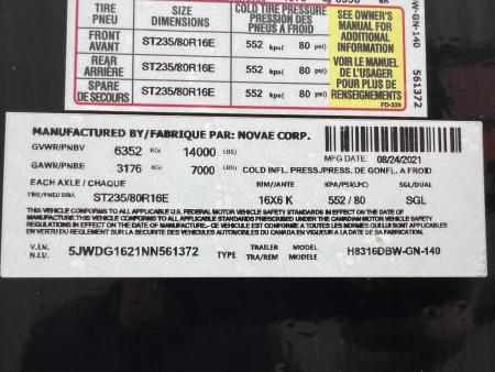 New 2022 H&H Trailers 16' Gooseneck Dump Trailer