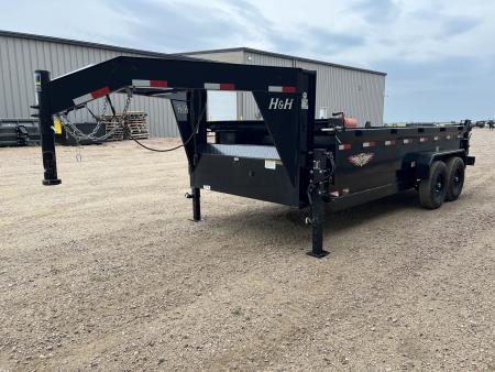 New 2022 H&H Trailers 16' Gooseneck Dump Trailer