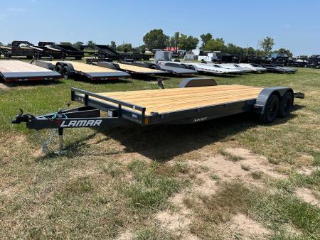New 2027 Lamar 83x22 Tandem 7K Carhauler w/ 2' Dove & Slide In Ramps
