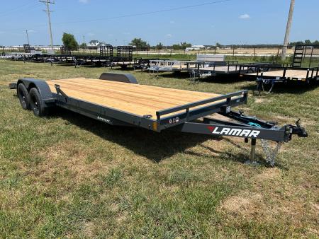 New 2027 Lamar 83x22 Tandem 7K Carhauler w/ 2' Dove & Slide In Ramps