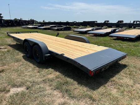 New 2027 Lamar 83x22 Tandem 7K Carhauler w/ 2' Dove & Slide In Ramps