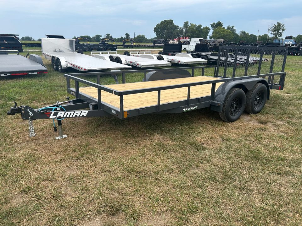 New 2027 Lamar 83x16 Tandem 7K Utility w/ 2' Dove & 3' Ramp Gate