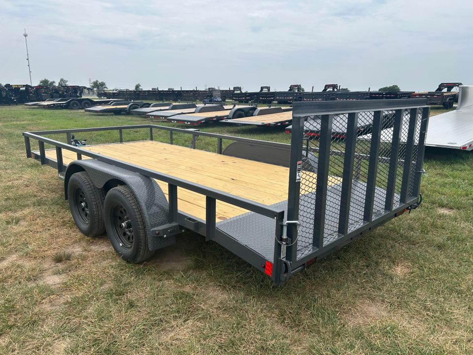 New 2027 Lamar 83x16 Tandem 7K Utility w/ 2' Dove & 3' Ramp Gate