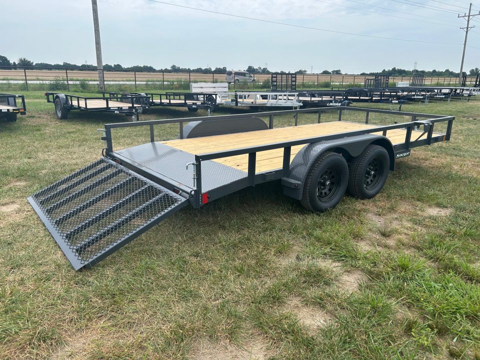 New 2027 Lamar 83x16 Tandem 7K Utility w/ 2' Dove & 3' Ramp Gate