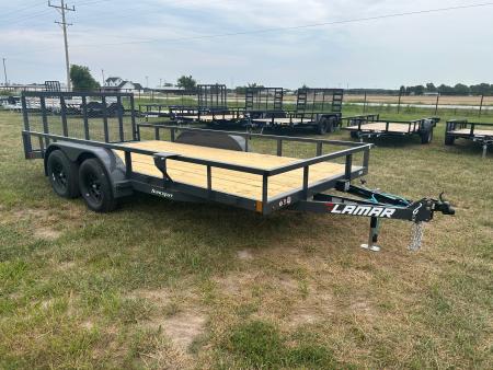 New 2027 Lamar 83x16 Tandem 7K Utility w/ 2' Dove & 3' Ramp Gate