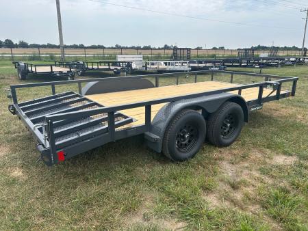 New 2027 Lamar 83x16 Tandem 7K Utility w/ 2' Dove & 3' Ramp Gate
