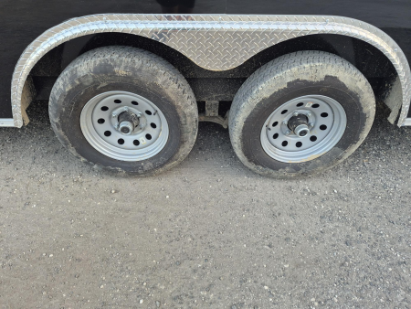 New 2026 8.5x20 Tandem Axle Enclosed Trailer | Black V-Nose | 6" Extra Height