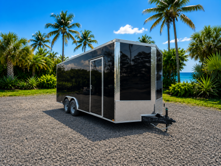 New 2026 8.5x20 Tandem Axle Enclosed Trailer | Black V-Nose | 6  Extra Height