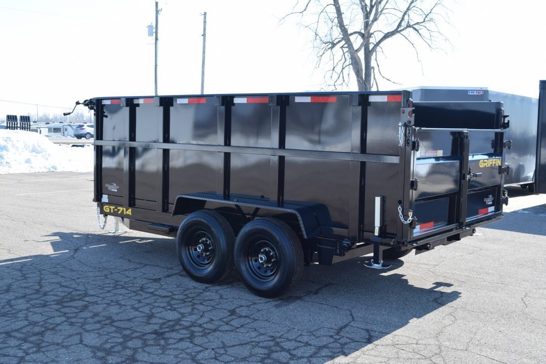 New GRIFFIN 7x14 14K DUMP TRAILER w/ 48" SIDES AND TELESCOPING CYLINDER