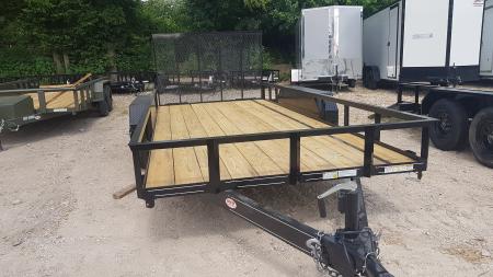 New 2026 MEB 77" x 16' Utility Trailer with Ramp Gate – 7K GVWR