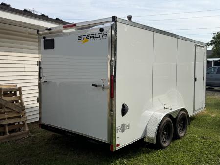 New 2026 Stealth 7 X 14 Cargo / Enclosed Trailer with Ramp Door and 6ft 6in interior Height Screwless - Light Lid Roof