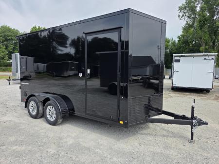 New 2027 Formula Trailers 7X14 BLACKOUT SCREWLESS ENCLOSED CARGO ENCLOSED TRAILER 7' INSIDE HEIGHT DRINGS RAMP DOOR 7 X 14 Cargo / Enclosed Trailer