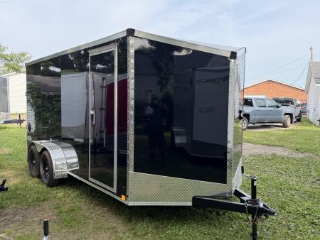New 2026 Stealth 7 X 16 Cargo / Enclosed Trailer with Ramp Door and 6ft 6in interior Height Screwless - Light Lid Roof