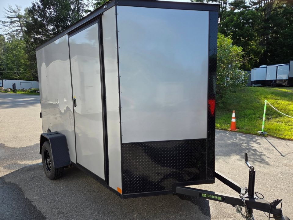 New 2025 Covered Wagon Trailers 6x10 cargo trailer silver frost with black out package Cargo / Enclosed Trailer