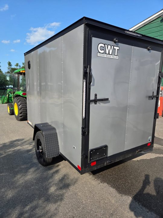 New 2025 Covered Wagon Trailers 6x10 cargo trailer silver frost with black out package Cargo / Enclosed Trailer
