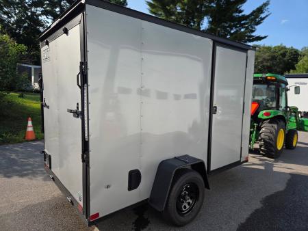 New 2025 Covered Wagon Trailers 6x10 cargo trailer silver frost with black out package Cargo / Enclosed Trailer