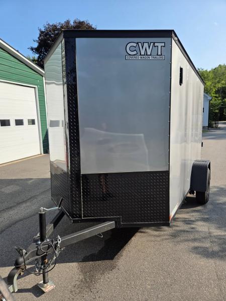 New 2025 Covered Wagon Trailers 6x10 cargo trailer silver frost with black out package Cargo / Enclosed Trailer