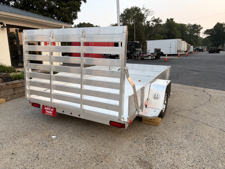 New 2027 Aluma 72"x10' Utility, 12" Solid Sides, Ramp Gate 7210S-TG