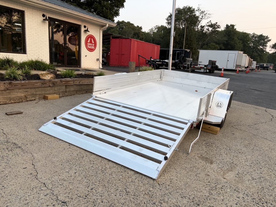 New 2027 Aluma 72"x10' Utility, 12" Solid Sides, Ramp Gate 7210S-TG